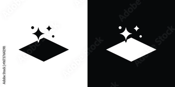 Obraz Clean floor surface icon symbol logo. Graphic template.