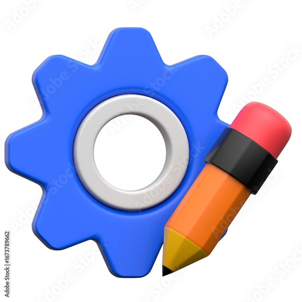 Fototapeta  Design Process 3D icon on transparent background