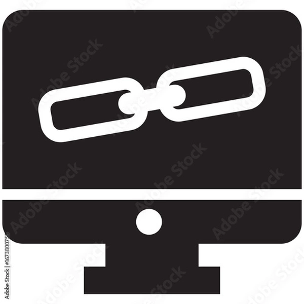 Fototapeta Computer icon with key