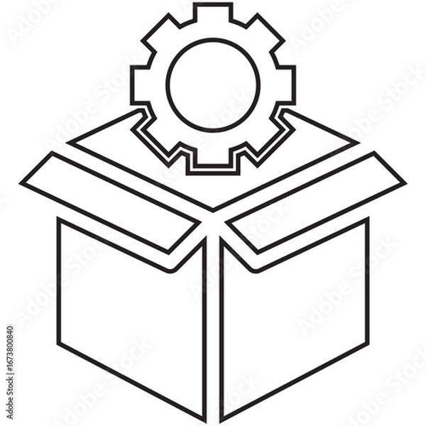 Fototapeta hand drawing a box