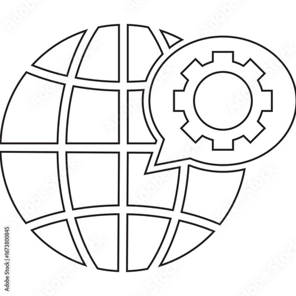 Fototapeta hand holding globe icon