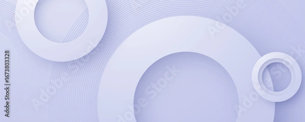 Fototapeta Modern abstract light silver background elegant circle shape design