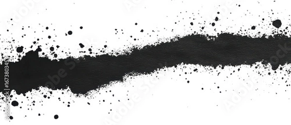 Fototapeta Abstract black and white paint splatter with torn paper effect