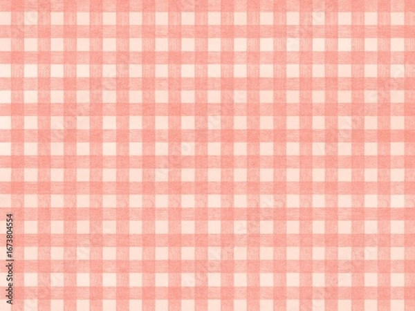 Obraz Colored Pencil Gingham Check / 色鉛筆×水彩 ギンガムチェック柄 背景