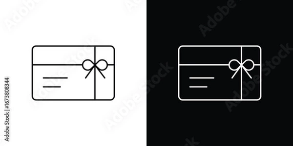 Fototapeta Gift card icon Clip Art design. Line icons