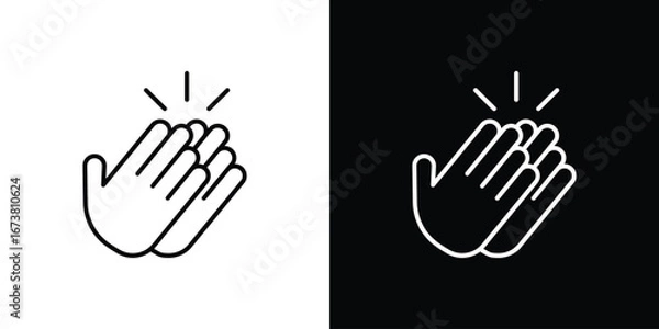 Obraz Clap icon Clip Art design. Line icons