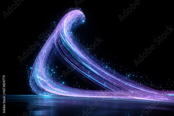 Obraz Minimal Curved Speed Light 