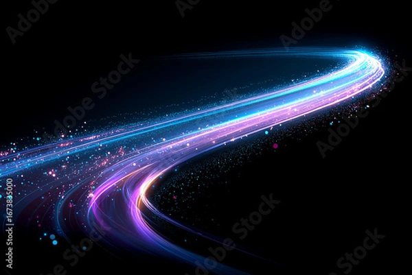 Obraz Minimal Curved Speed Light 