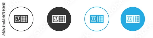 Fototapeta Interphone icon. simple illustration graphic doodle black design