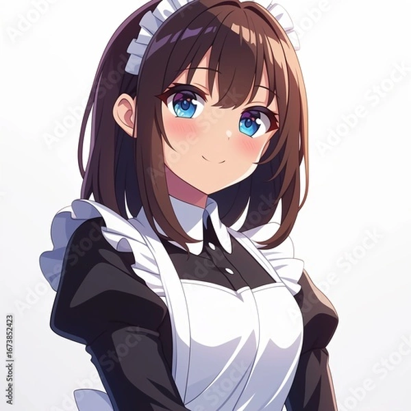 Fototapeta アニメ調の美少女の切り抜き用素材