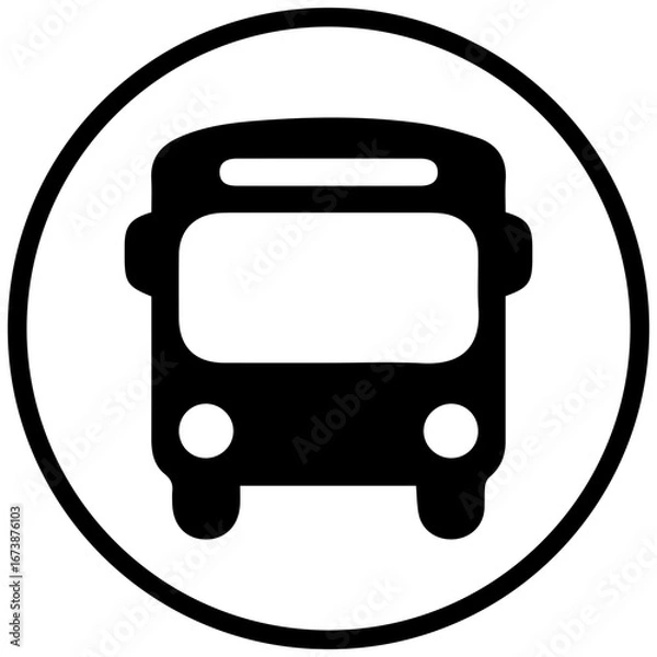 Obraz bus icon on white background