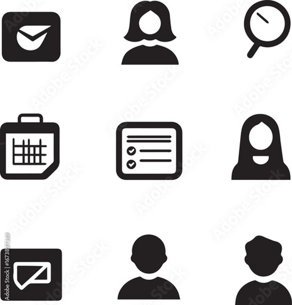 Fototapeta user interface icons