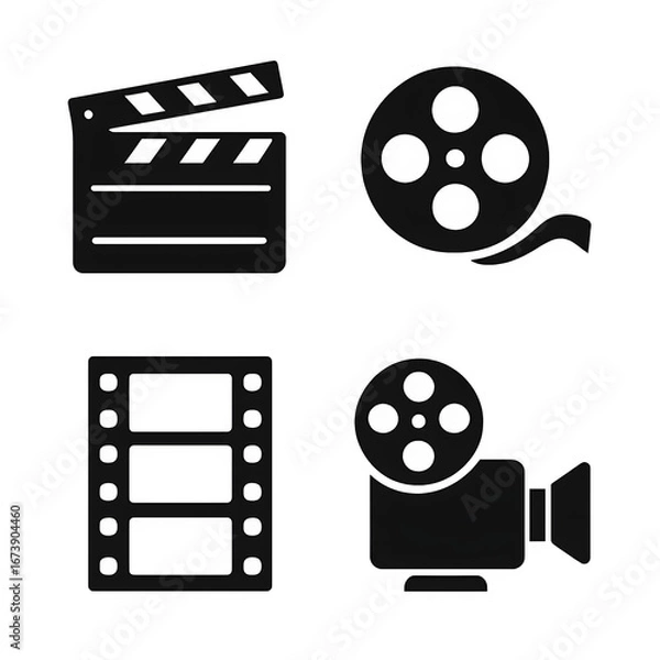 Obraz movie camera icon