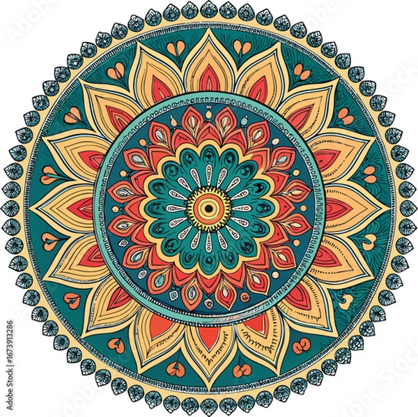 Obraz Creative floral mandala design
