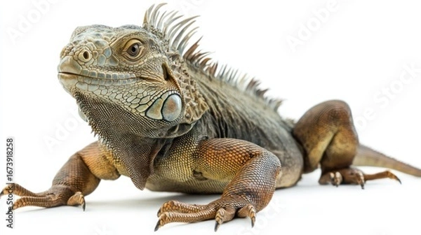 Obraz Green Iguana profile