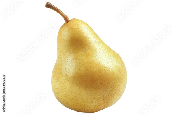Fototapeta Ripe Yellow Pear Isolated on Transparent Background