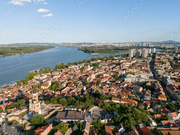 Fototapeta Zemuns Historic Skyline Embracing the Danube in Belgrade