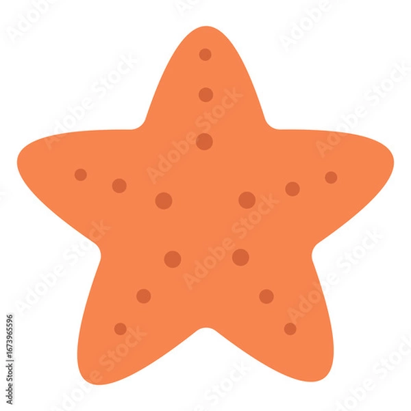 Obraz starfish flat design illustration