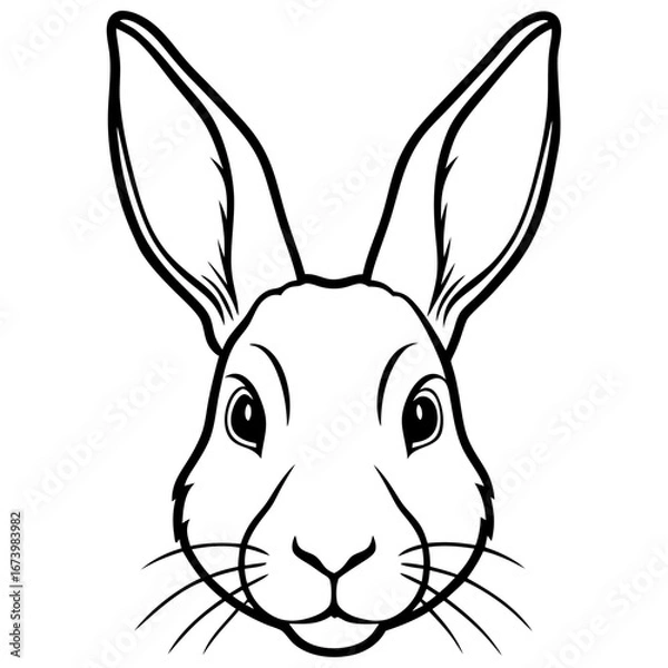 Fototapeta Rabbit Head Vector