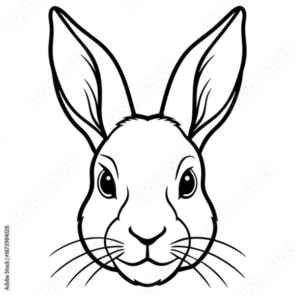 Obraz Rabbit Head Vector
