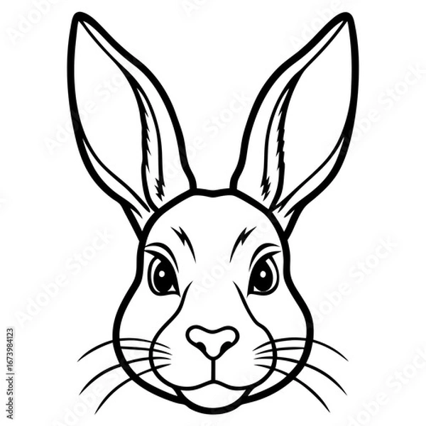 Obraz Rabbit Head Vector