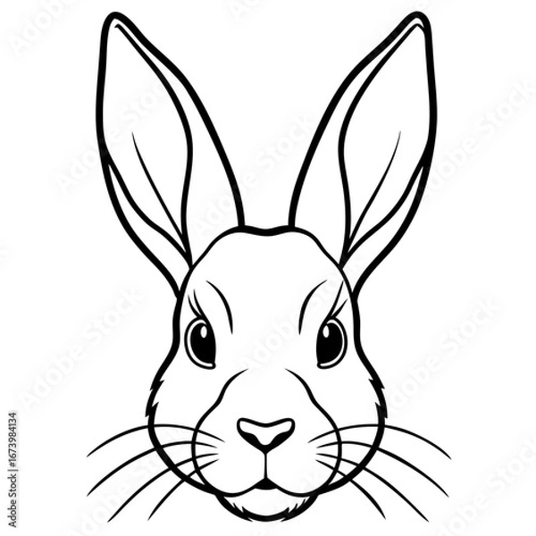 Obraz Rabbit Head Vector