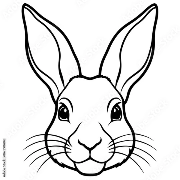 Obraz Rabbit Head Vector