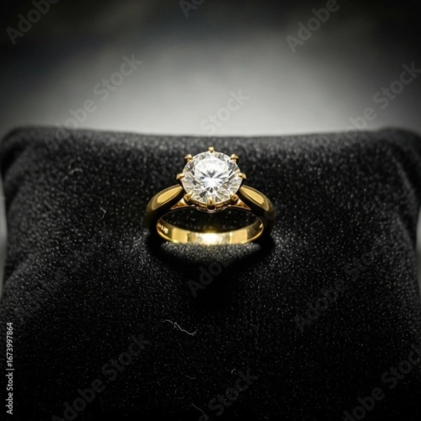 Obraz wedding rings on black background