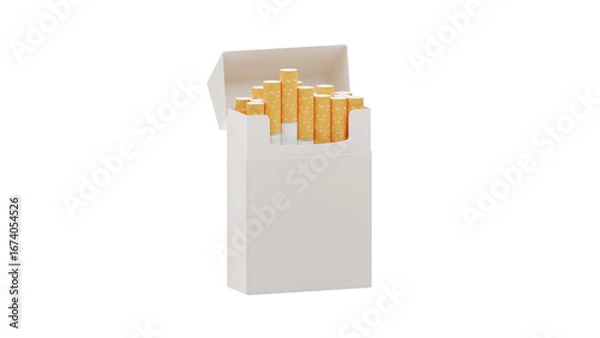 Obraz cigarette in packaging box 3D rendering