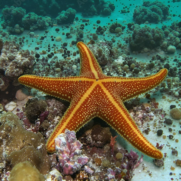 Obraz starfish on a coral reef