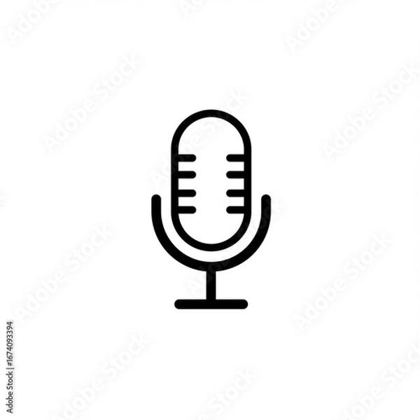 Fototapeta 2D Microphone icon