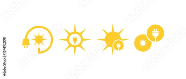 Fototapeta solar energy icon vector illustration. solar energy icon in flat style - stock vector.