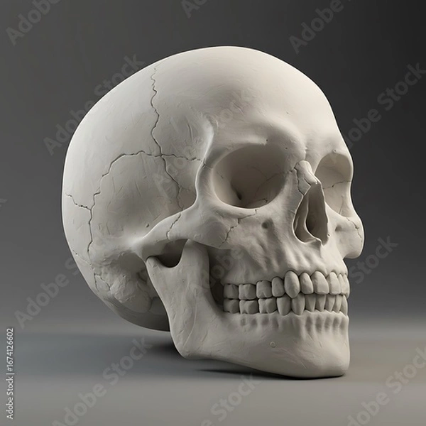 Obraz Hyperrealistic Skull Render: Anatomy in 3D