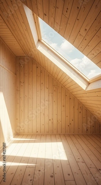Obraz Sunlit Attic: A 3D Render