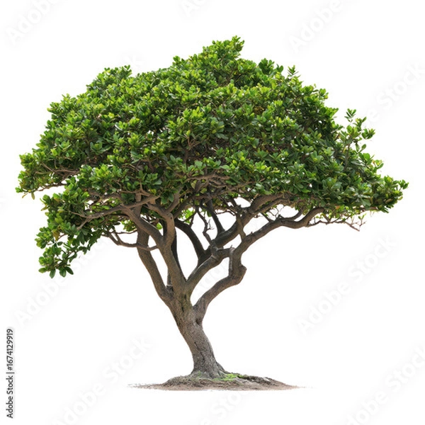 Obraz Seaside Mahoe Tree isolated on transparent background