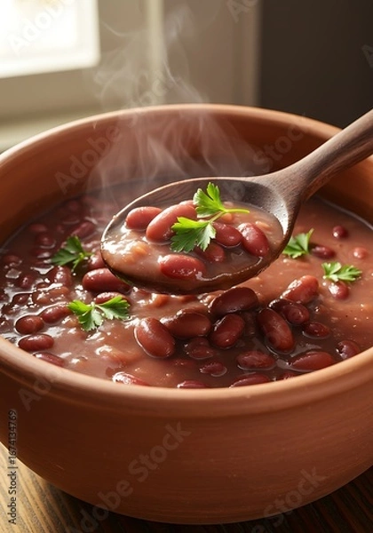 Obraz Steaming Bowl of Kidney Bean Delight
