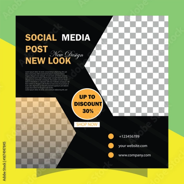 Obraz Social Media Post Template Design