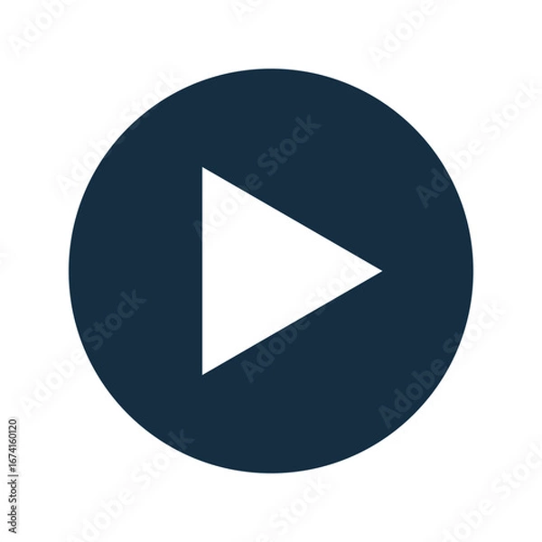 Fototapeta Play button for podcasts, music and audio. Vector illustration.