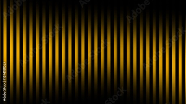 Fototapeta Vibrant Gold-Yellow Abstract Background with Glowing Vertical Lines on a Dark Backdrop