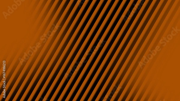 Fototapeta Dynamic Orange Abstract Background with a Consistent Diagonal Line Pattern and Soft Shadows