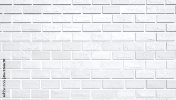 Fototapeta White brick wall texture