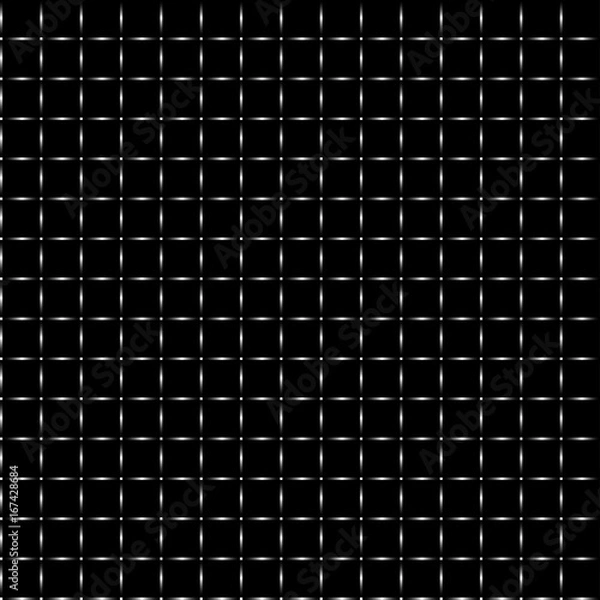 Fototapeta Seamless pattern in a cage on a black background, vector