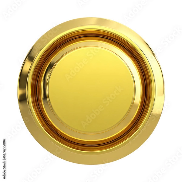 Obraz Gold circular medal or button