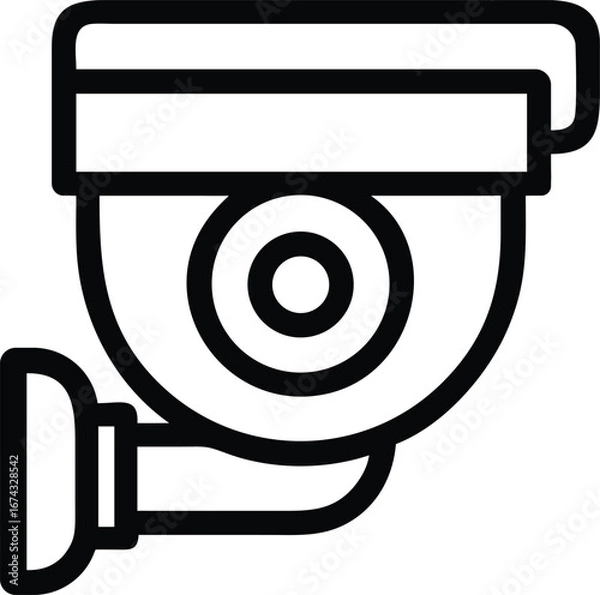 Fototapeta CCTV, Security camera icon. Video surveillance. Vector icon design with transparent background