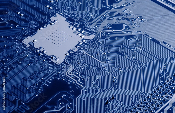 Obraz blue circuit board