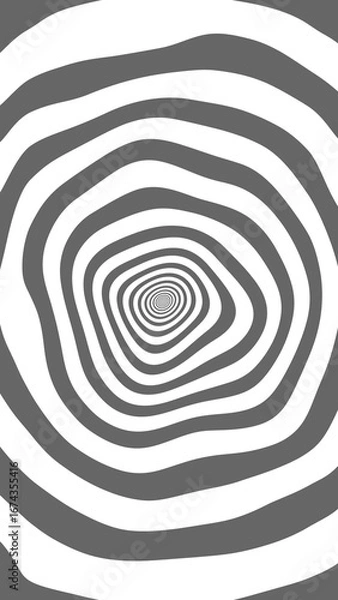 Obraz Abstract gray and white trippy tunnel background	