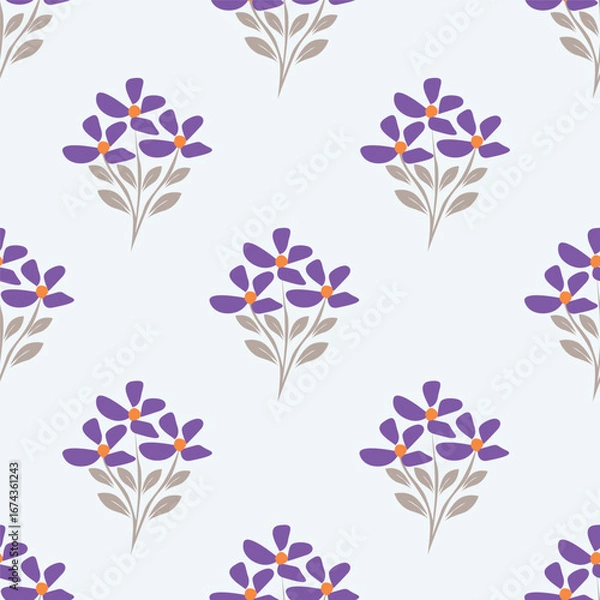 Fototapeta seamless floral pattern