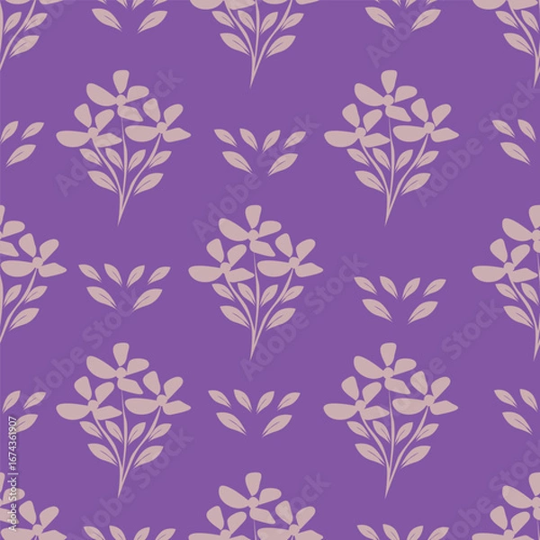 Obraz seamless pattern with purple flowers