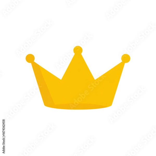 Fototapeta Golden crown symbol of royalty and achievement simple and iconic design for various uses