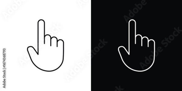 Fototapeta Cursor icons with Editable strokes set for UI UX